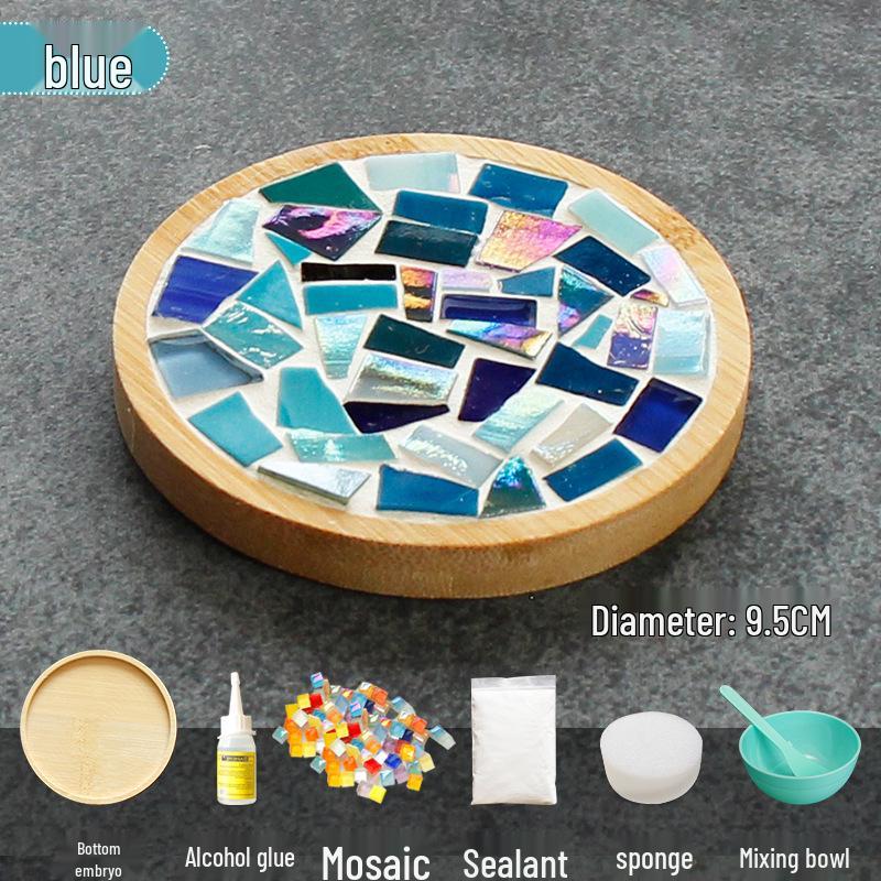 Handmade Glass Mosaic Cup Mat Pixel Puzzle DIY Kit - Educational Toy
