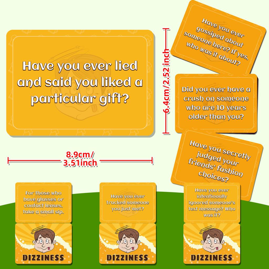 Dizziness Challenge Card Games for Adults Party Icebreaker Truth and Dare Game for Couples Date Night Social Gatherings Game Nights