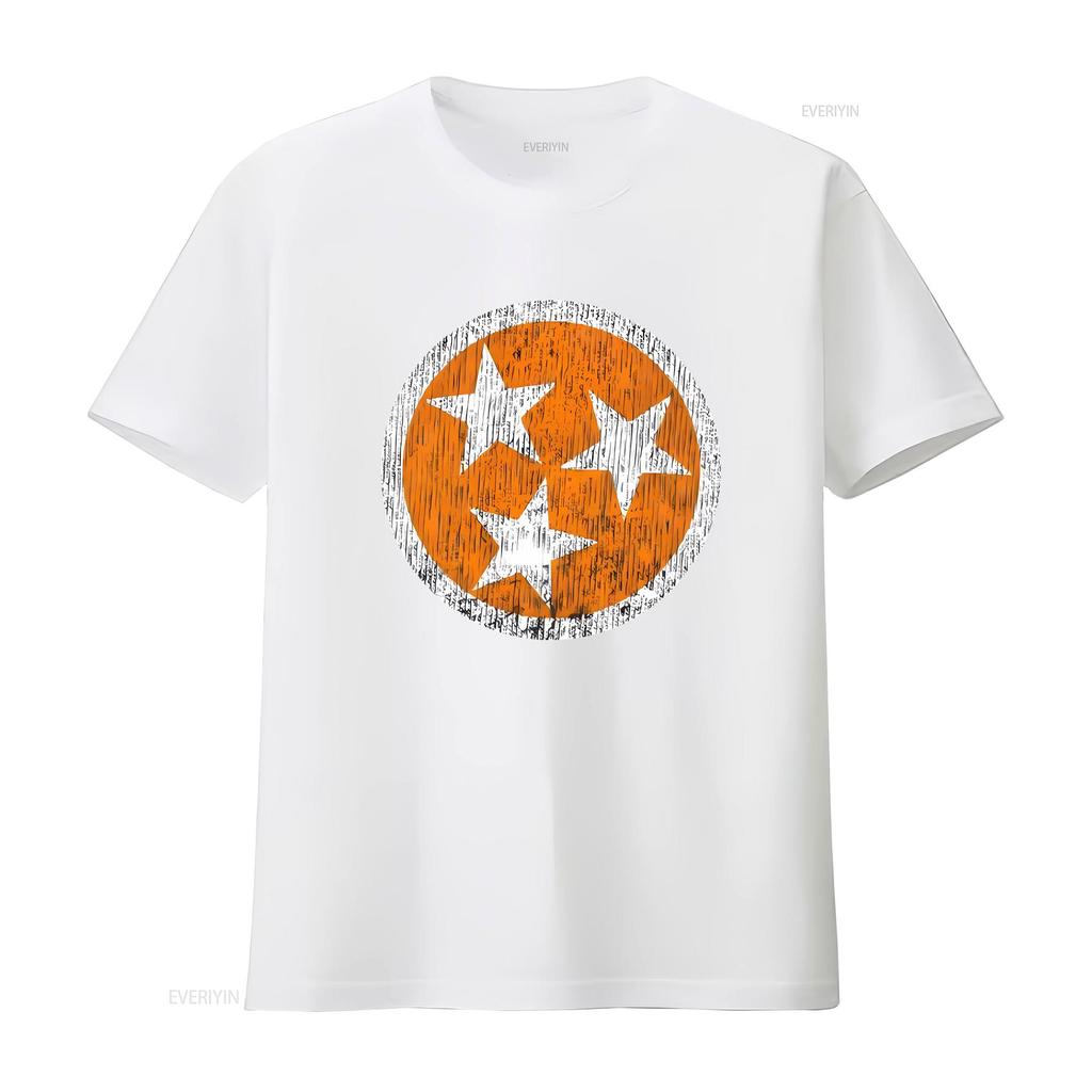 Volunteer State Cotton T Shirt Vintage Washed Fashion Stretched Unisex Designer Clothes Stylish Top For Everyday Wear Slightly