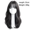 Long  Curly Synthetic Wig with Center Bangs Dark Brown Natural Curly Hair Wig Female Cosplay Wig Heat-resistant Fiber Wig