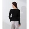 Proportion Body Dressing Ecru Random Rib Sheer Flare Sleeve Knit Sweater Women's