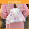 Cute Lolita Plush Bunny Backpack With Butterfly Bow For Girls Daily Use