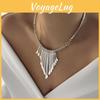 Chic Geometric Alloy Necklace Set With Cross Pendant For Women Fall