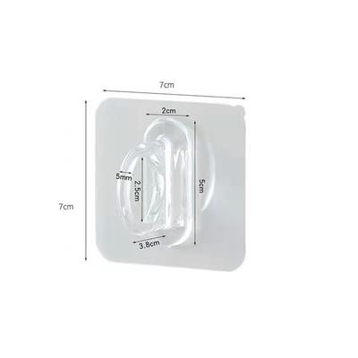 Multifunctional Circular Hook Round Hole Hook Self-Adhesive Hook Bathroom Hook Wall Hook for Hang Curtain Rod Bracket