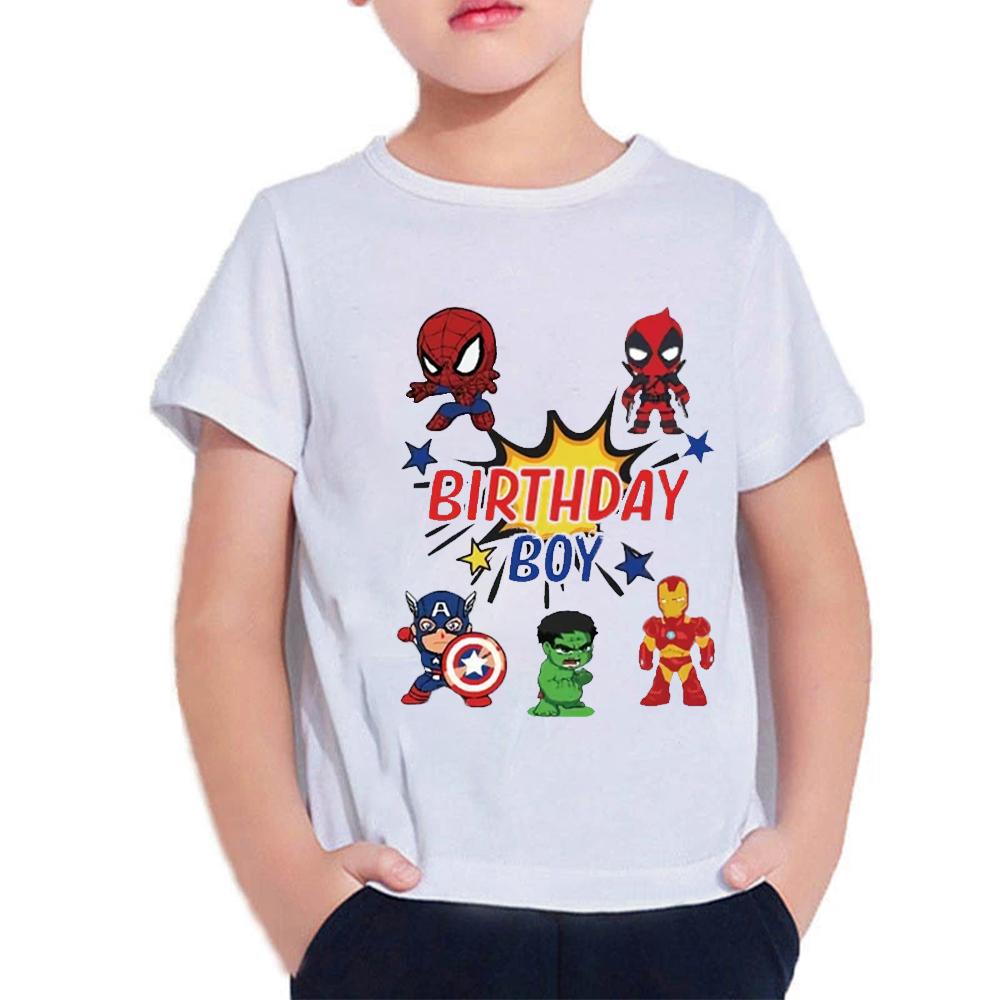 T-shirt Marvel Superhero Iron Man Spider Man Hulk Captain America Deadpool Q Printed Street Comfort T-shirt