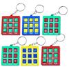 6Pcs Stress Relief Rotating Toy Keychain Educational Chess Game Keyring Puzzle Game Toy Accessories Puzzle Game Keychain