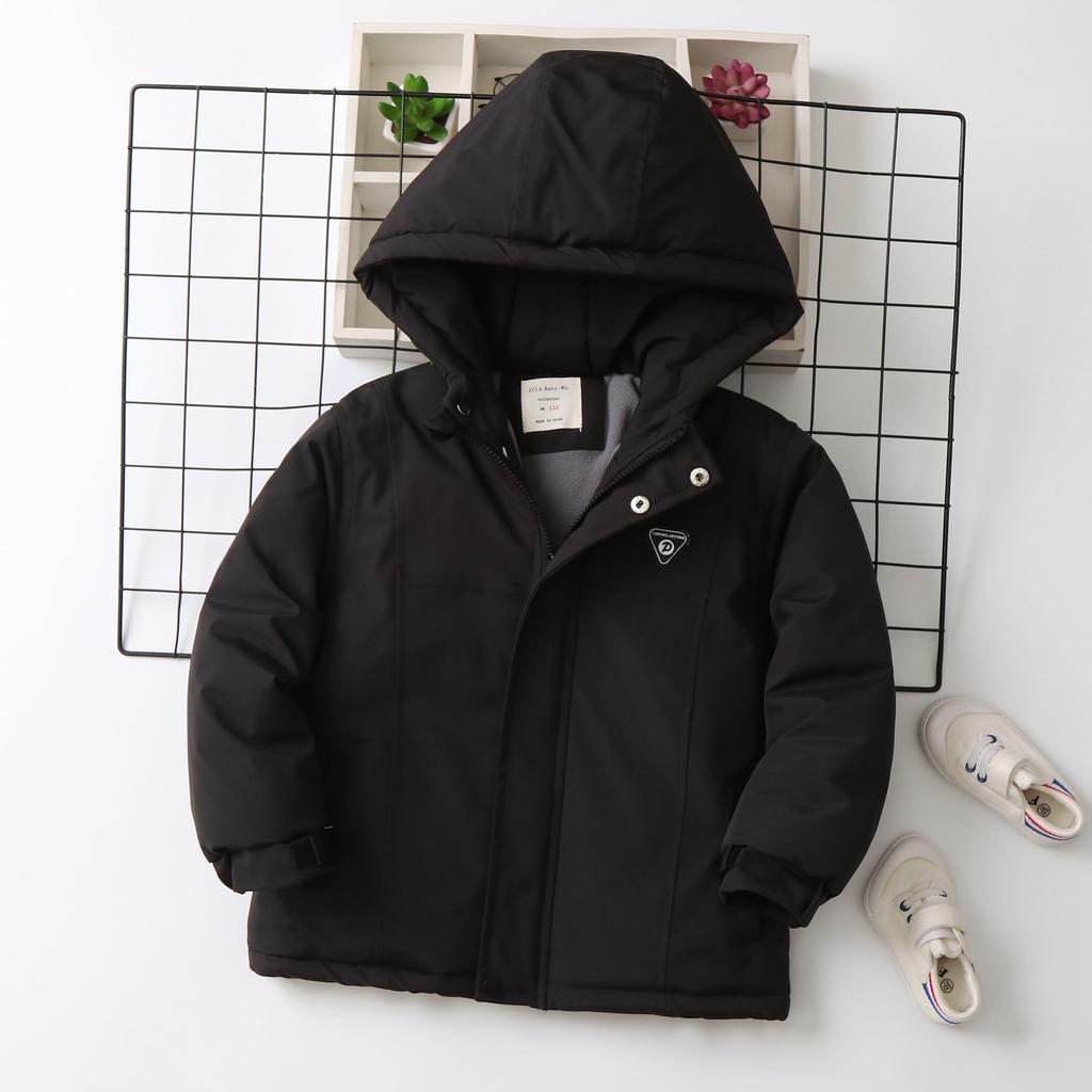 Boys new cold and windproof lightweight thickened fluffy warm loose high-quality fabric casual sports cotton clothing