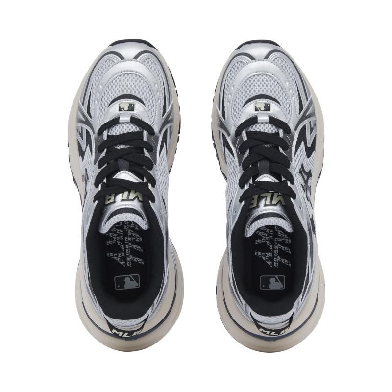 MLB New York Yankees Abrasion Resistant Low top Running Shoes Unisex Millennium Silver Sneakers 3ARNSPL4N-50SIS