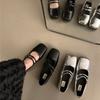 French Evening Breeze Silver Single Shoes Female 2025 New Spring and Autumn Flat Temperament Fairy Square Head Light Mouth Mary Jane Shoes