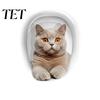 Wasserdichte Toilettensitz-Aufkleber 3D Cartoon Katze Sticker, Niedliche Tier Deckel Kreative Kunst Aufkleber, Lustige Selbstklebende Badezimmer Wanddeko Einfach Abziehbar