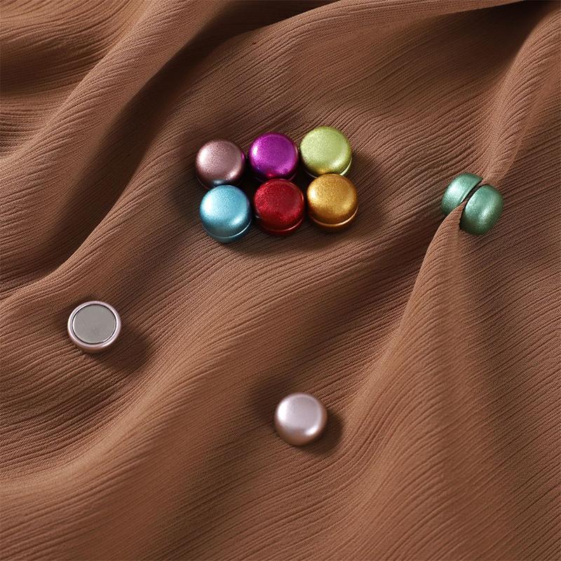 Multi-Color Matte Magnetic Muslim Hijab Pins Ramadan Women Scarf Magnetic Button Buckle Wrap Shawls Brooch Headscarf Accessories