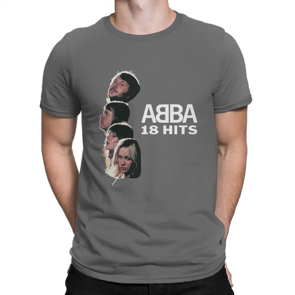 18 hits Man's TShirt A-ABBA Band O Neck Short Sleeve 100% Cotton T Shirt Funny Top Quality Gift Idea
