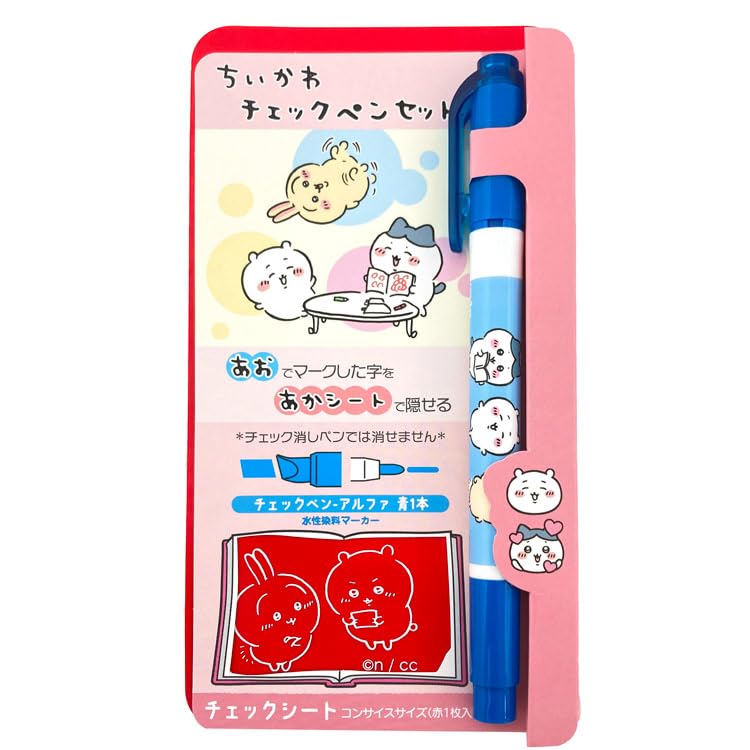 

Набор ручек-маркеров Chiikawa с красным листом для проверки