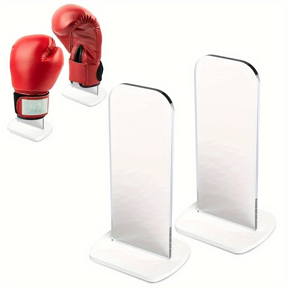 2 Pcs/Set Clear Acrylic Boxing Gloves Display Rack for Home Store Vertical Storage Stands Sports Glove Holders Desktop Organizer