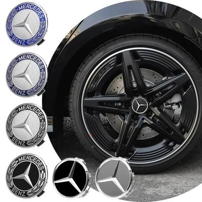 For Mercedes Benz 60pcs 75mm 3pin Car Wheel Center Logo Hub Cap For Mercedes Benz C218 A207 C117 CLA CLS E Class W212 S212 X166 W176 W205 W246