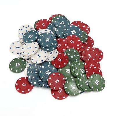 100 τμχ / Box Poker Chips Professional Family Educational Digital Chips Poker Chips