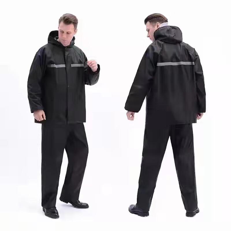 Jinhe Adult Reflective Split Rain Suit with Double Brim
