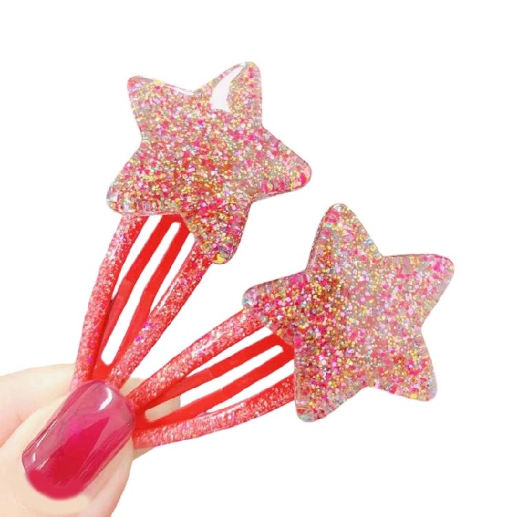 Unique Glitter Star Shaped Small Hair Clip Adorkable Glitter Hair Barrettes Hair Adornment Hair Ornaments