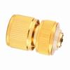 Garden Hose Connector, Aluminum Alloy Brass Plated Proof Quick Fit Adapter, Compatible with G1Celsius2 Hose, for Garden Irrigation Water Tap Fitting