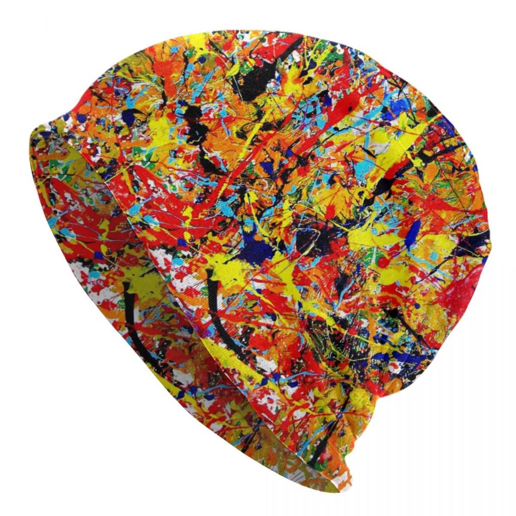 Abstract Street Graffiti Beanie Cap Unisex Winter Warm Bonnet Femme Knitted Hats Colorful Camouflage Skullies Beanies Hat