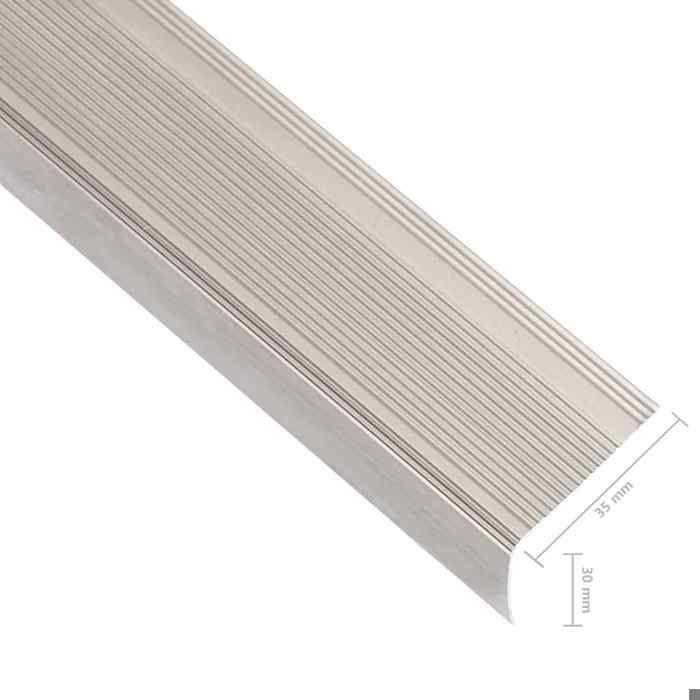 VidaXL Stair Nosing L-shape 5 Pcs Aluminium 90 Cm Champagne, Stair Treads, Stair Edges, Stair Profiles, 146751