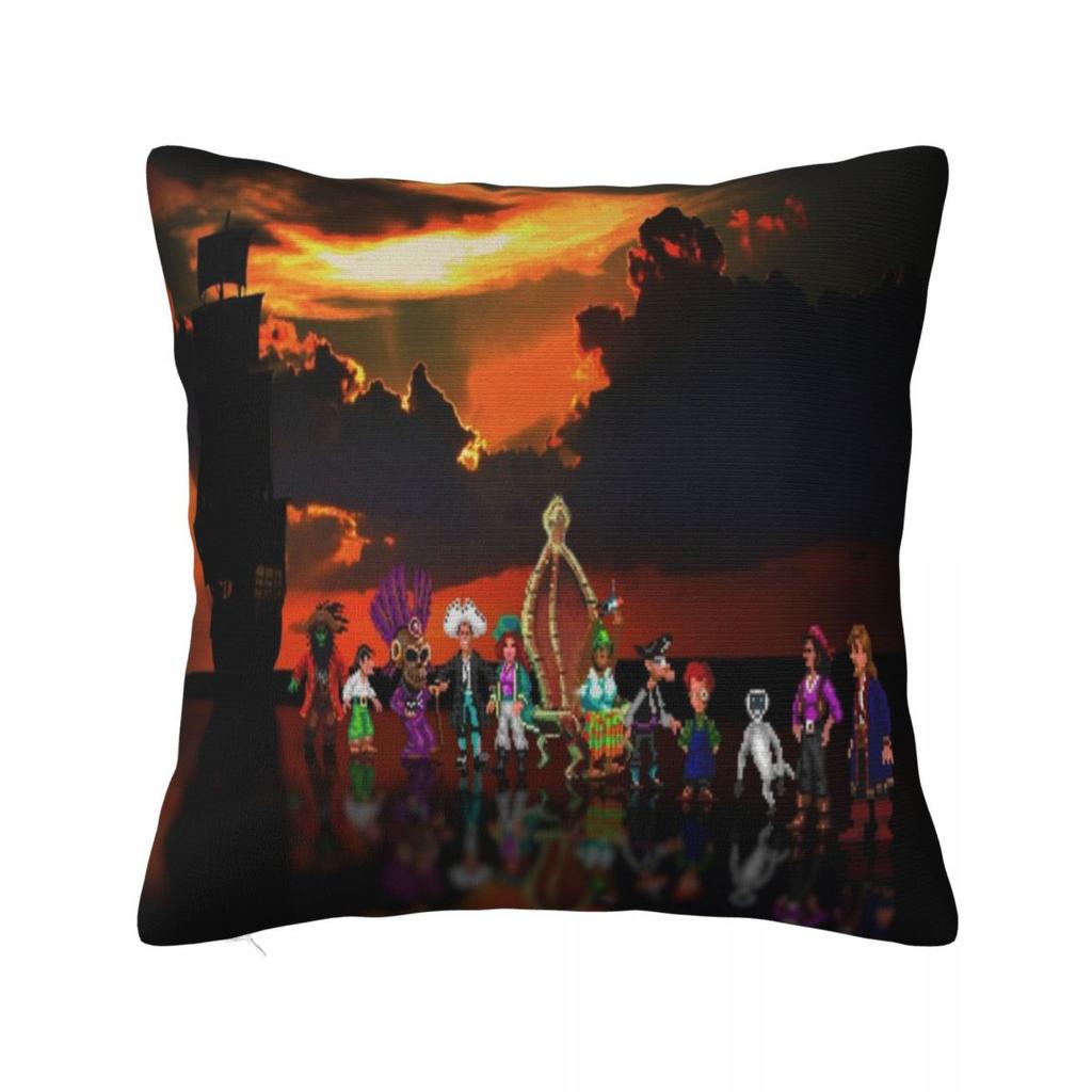 Secret Of Monkey Island Square Pillowcase Cushion Cover Pillow Case Throw Pillow Cover for Home Bedroom Car