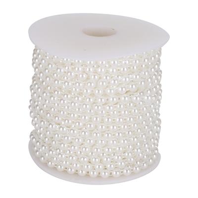 6mm 25m Faux Pearl Bead String Artificial DIY Decoration Accessories for Curtain EntranceWhite