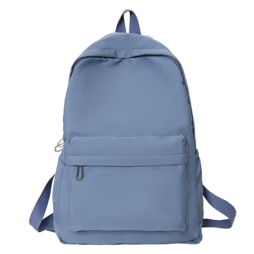 Damen-Schultasche, wasserdicht, große Kapazität, Schulrucksack, glatter Reißverschluss, einfarbig, für Teenager und Mädchen, lässiger Tagesrucksack, Studentenversorgung