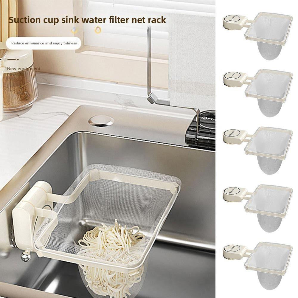 Removable Kitchen Rag Storage Rack Kitchen Strainer Basket Strainer Spone Drain Basket Sink Strainer Leftover Collector Kitchen