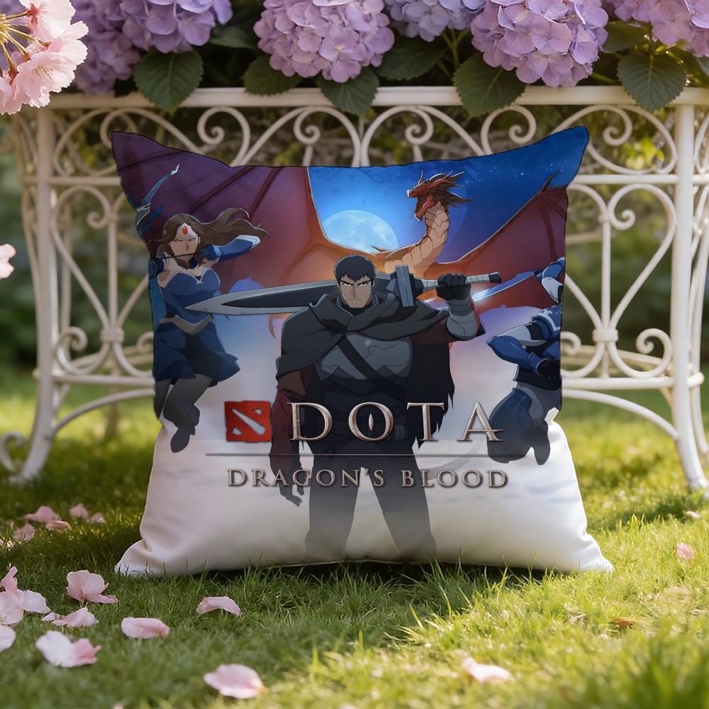 D-Dota D-Dragon's Anim B-Blood Cushion Cover Home & Car Dual-Scene Pillow Cover: Reversible for Premium Comfort