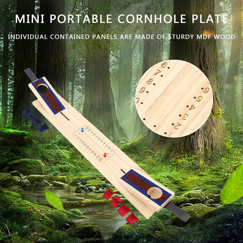 Klasické stolní sady Cornhole Mini přenosné desky Corn Hole 8 her s házením fazolí pro venkovní vnitřní rodinnou zábavu