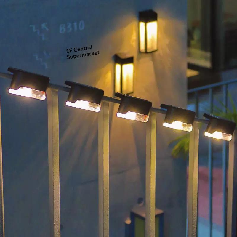 1/4 Pcs Led Solar Deck Light Outdoor Ip44 Waterproof Solar Power Garden Lamps For Railing Stairs Step Fence Yard Patio Pathway