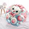 1pc Cute Teddy Bear with Hearts Umbrella with Plastic Handle,Suitable for All Seasons Home Travel Outdoor UmbrellaDD044