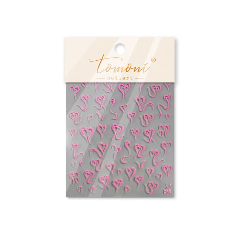 Thin Tough Love Ribbon Nail Sticker DIY Making Creative Decorative Stickers