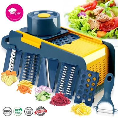 Vegetable Slicer Vegetable Cutter Multifunctional Fruit Potato Peeler Carrot Grater Kitchen Accessories Basket Vegetable Slicer
