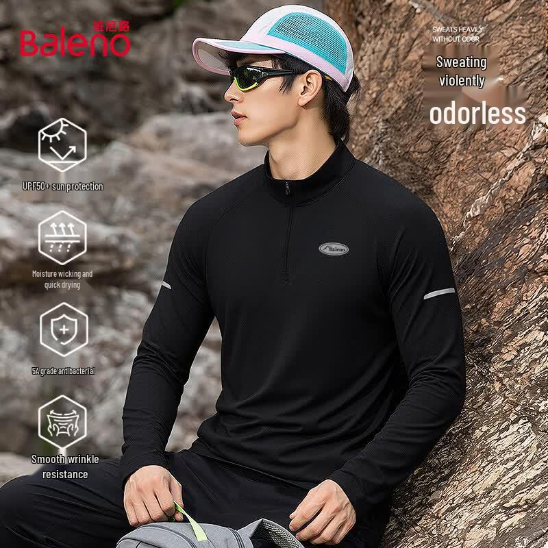 Baleno Men s Long Sleeve Half-Zip T-Shirt XL