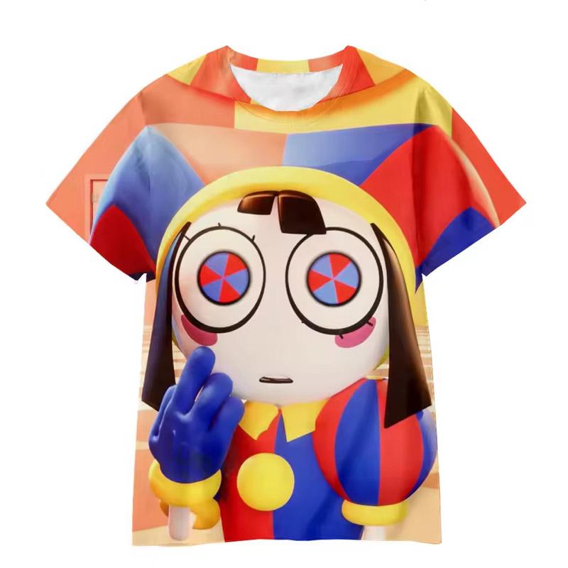 Niesamowity Cyfrowy Cyrk Koszulki Anime Niesamowity Cyfrowy Cyrk Dzieci Cosplay Koszulka Drukowana 3D Dla Chłopców dziewczęca koszulka