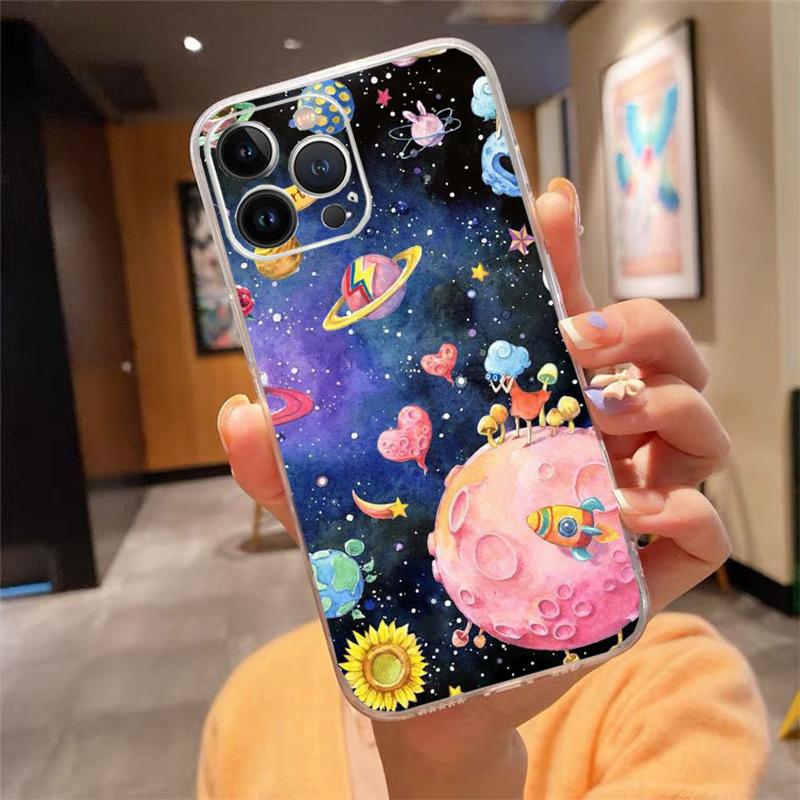 Phone Case For iphone 17 Air 17 Pro Max 16 15 14 13 Pro Max 15 16 Pro 15Plus Space Astronaut Star Moon