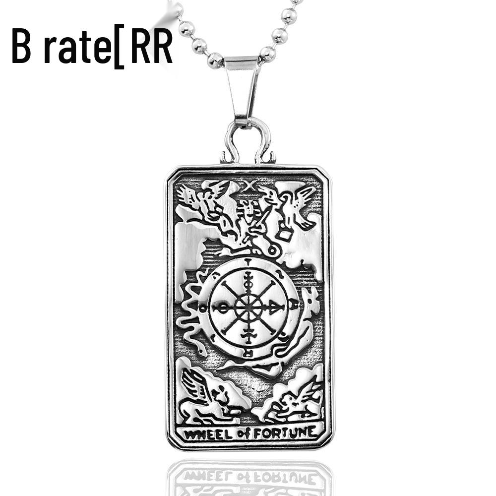 

Beier European & American Retro Tarot Card Titanium Steel Pendant BP8-219