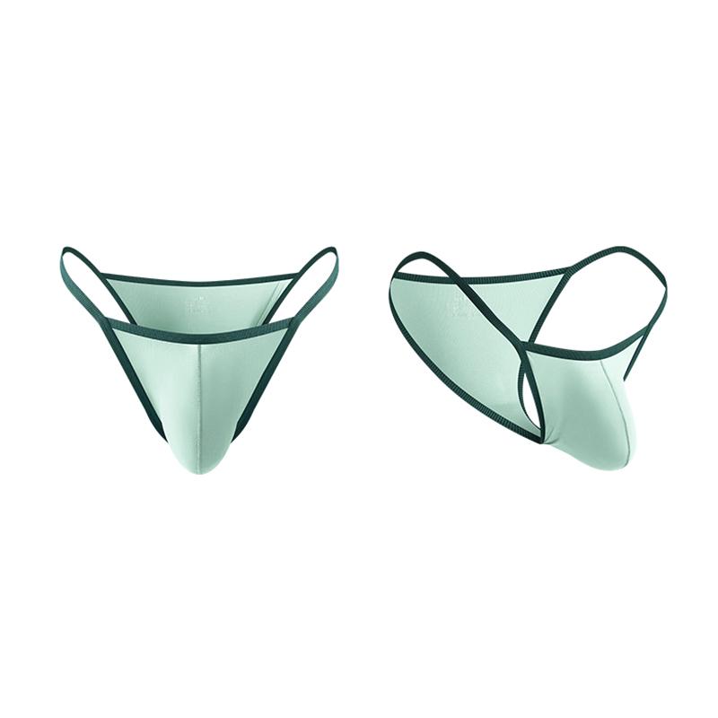 1Pc Nylon Pouch Briefs Breathable Panties Low-rise Underwear High Elastic Thong Men's