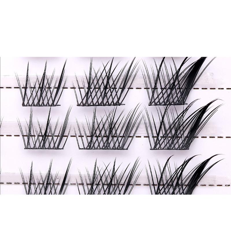 Fox Series Large Capacity Eyelash Book Manga False Eyelashes Natural Long Curled Thin Fluffy Stem Segmented False Eyelashes