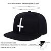Unisex Black Inverted Cross Embroidered Snapback Hat Paisley Print Adjustable Hip Hop Baseball Cap for Men Women Streetwear