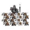 MOC Anime Assemble Compatible Movable Bricks Raider Soldiers Armored Wolf Rider Mount Knights Building Blocks Toys Model Gifts