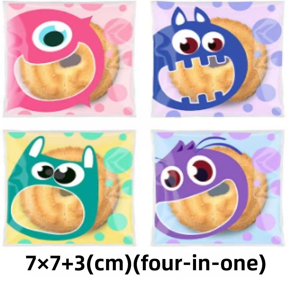 

100 шт. Самоклеючі пакети для цукерок та подарунків, пластикові, для печива, для випічки, пакувальні пакети, пакувальні матеріали 7x7cm