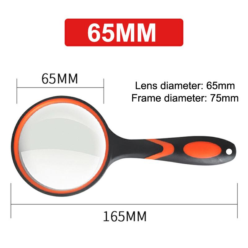 75Mm Handheld Magnifying Glass 10X For Kids Seniors Non-Slip Reading Magnifier Lens For Classroom Science Nature Exploration