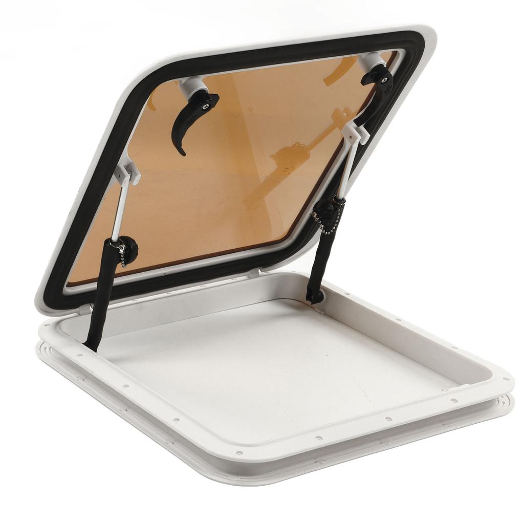 495mm Boat Portlight Hatch Window Square Push Out Deck Hatch Porthole Skylights Escape Window for Boat Yacht Nautical RV