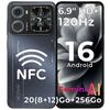 Smartphone-HOTWAV X100 GT-Cadeaux Summer-Écran 6,9 Pouces Dynamique Island-8+256Go-48MP Caméra-5160mAh-Android 16-NFC-Noir - Very Good Condition