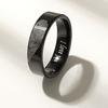Original Design Black Silver Color Stainless Steel Heart Fingerprint Couple Rings for Women Men Personality Jewelry Friend Gift