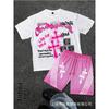 2026 Mens Womens Casual Short Sleeve Shorts Set - American Streetwear Style Lightweight Breathable Sport Outfit