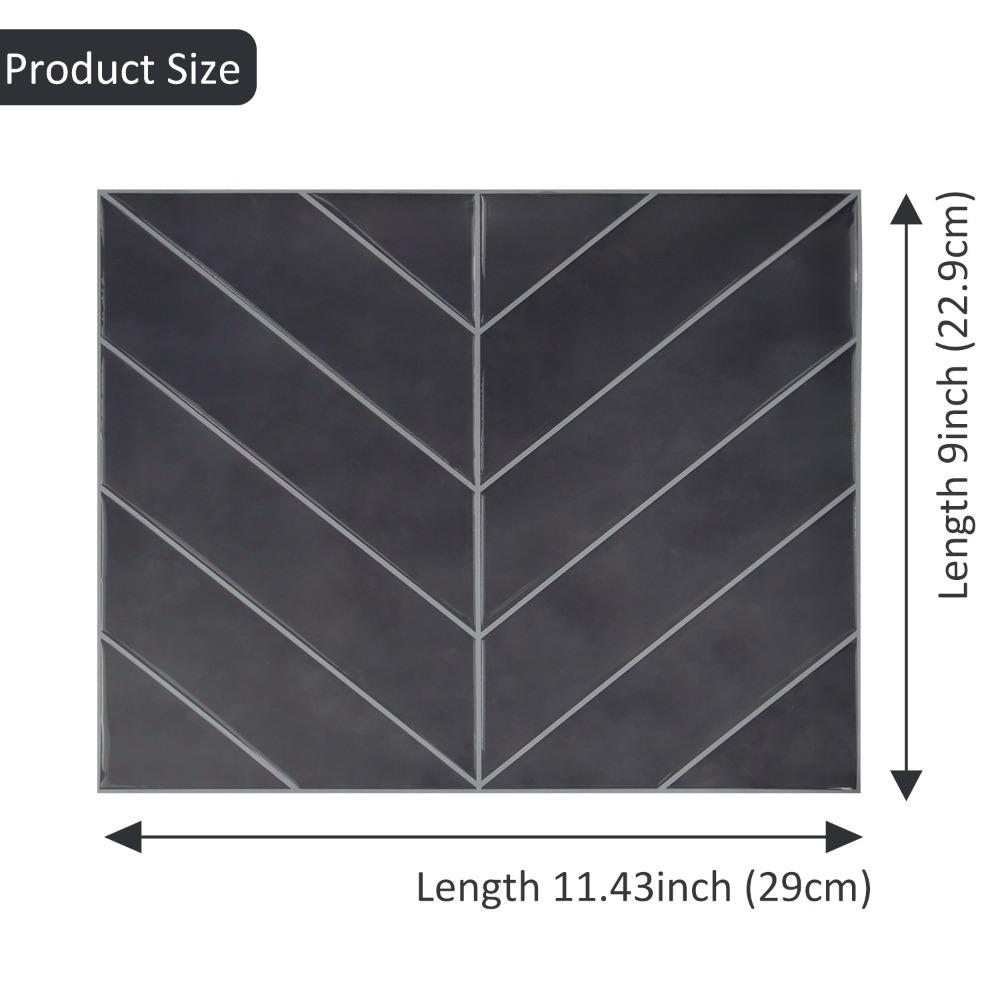 Waterproof Wallpaper Self-adhesive Wall Tile Peel and Stick Backsplash for Kitchen Bathroom